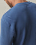 Men's Waffle Long Sleeve Henley - Marine Navy